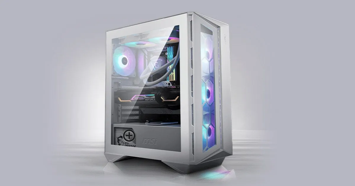 強化ガラスとRGBライティングを備えた洗練されたPCケース