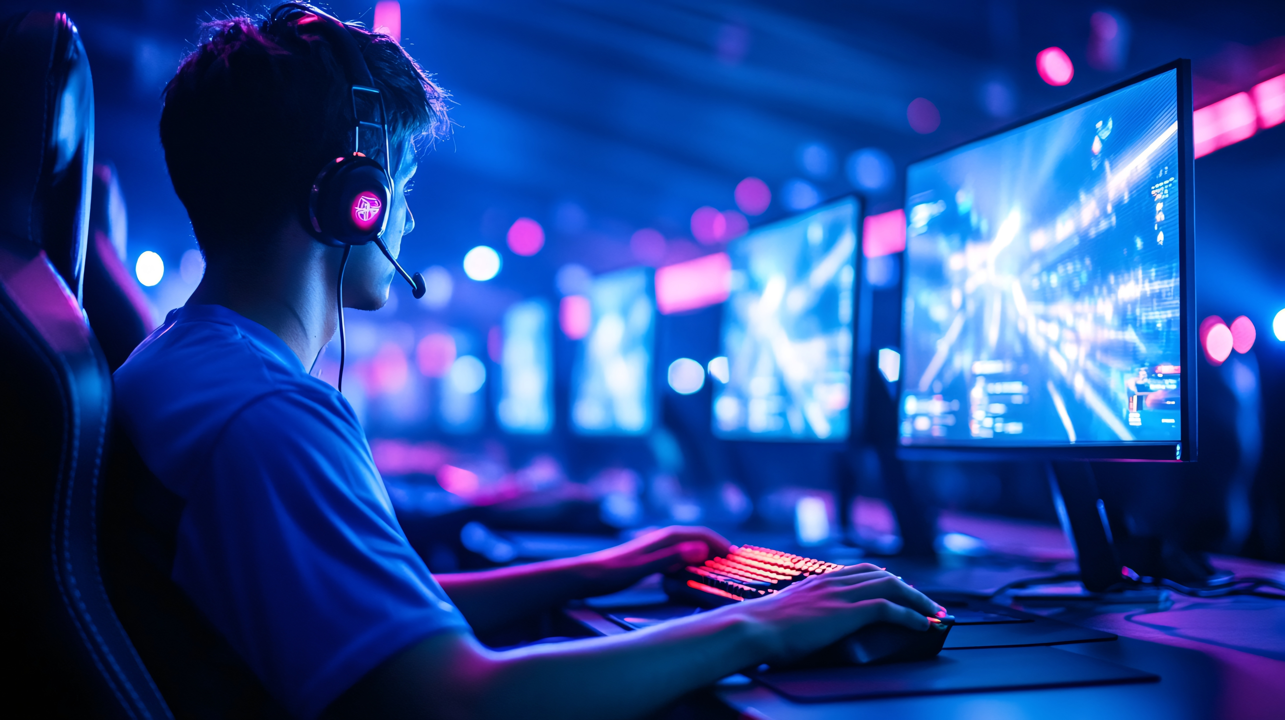 リビングでPCを楽しむ様子